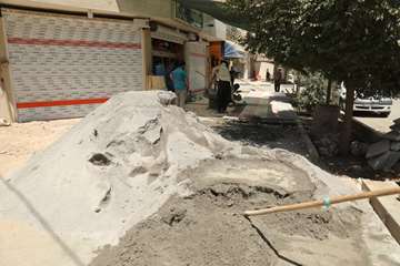 سنگ فرش خیابان شمس جوی آباد خمینی شهر