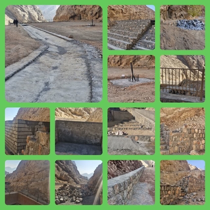 ادامۀ عملیات عمرانی در چشمه لادر